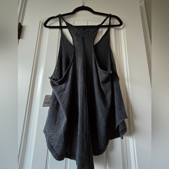 NWT Free People Lo Lo Washed Black Boho Coastal Vacation Swing Tank Oversized S - Picture 14 of 14